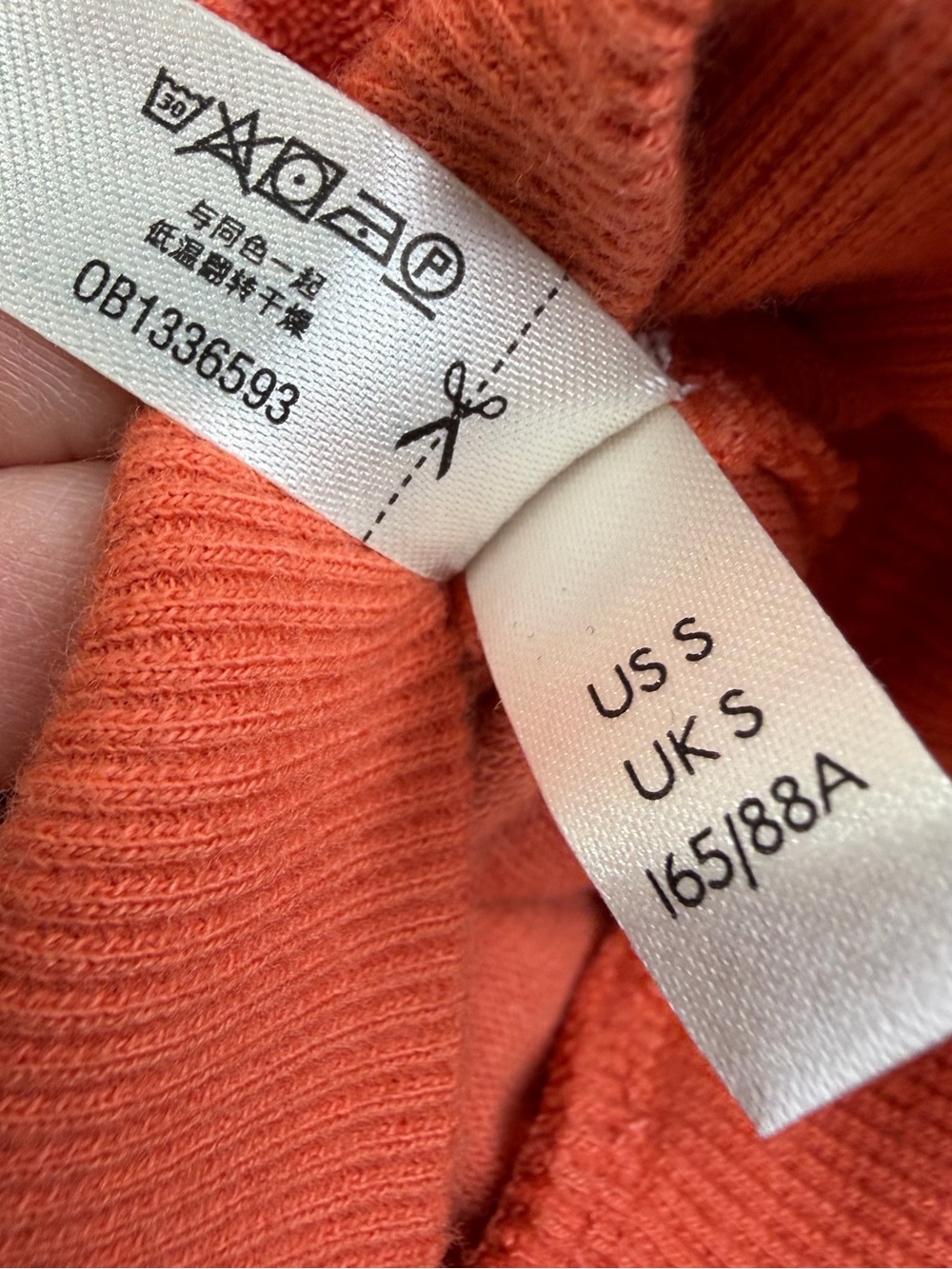 Free People Movement Orange Inside Out Cropped Sweatshirt Size S - Picture 6 of 6